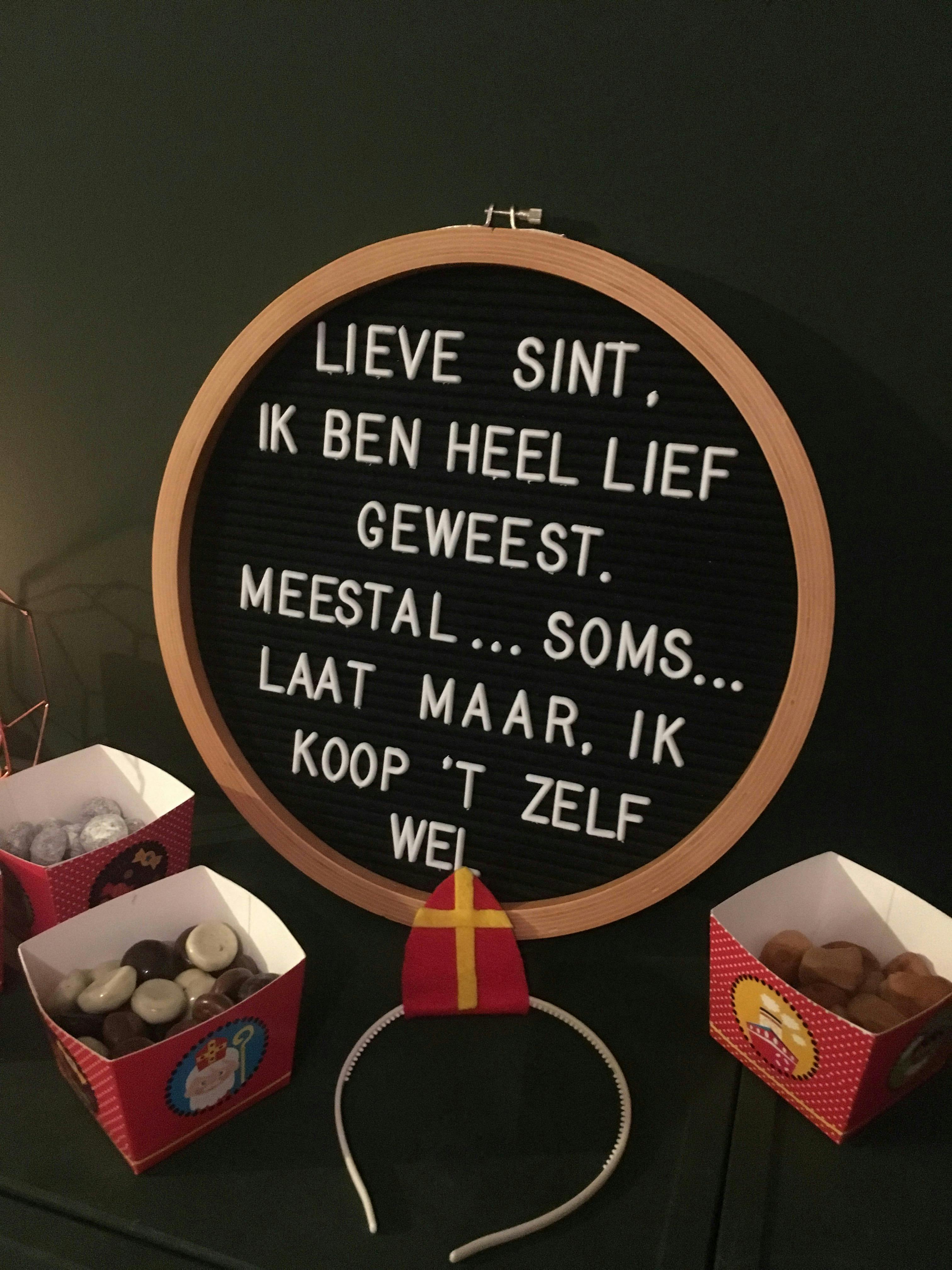 lieve sint ik ben heel lief text