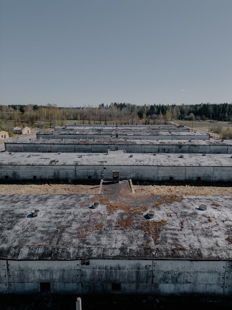 Abandoned Warehouses In Countryside