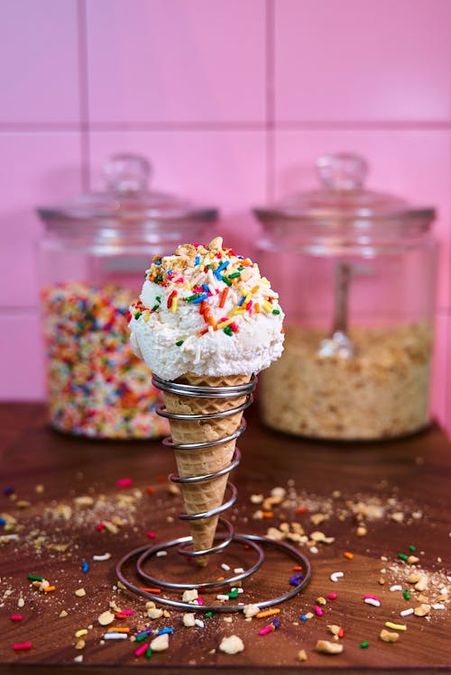 冰淇淋, 冰淇淋甜筒, 可口的 的 免費圖庫相片
