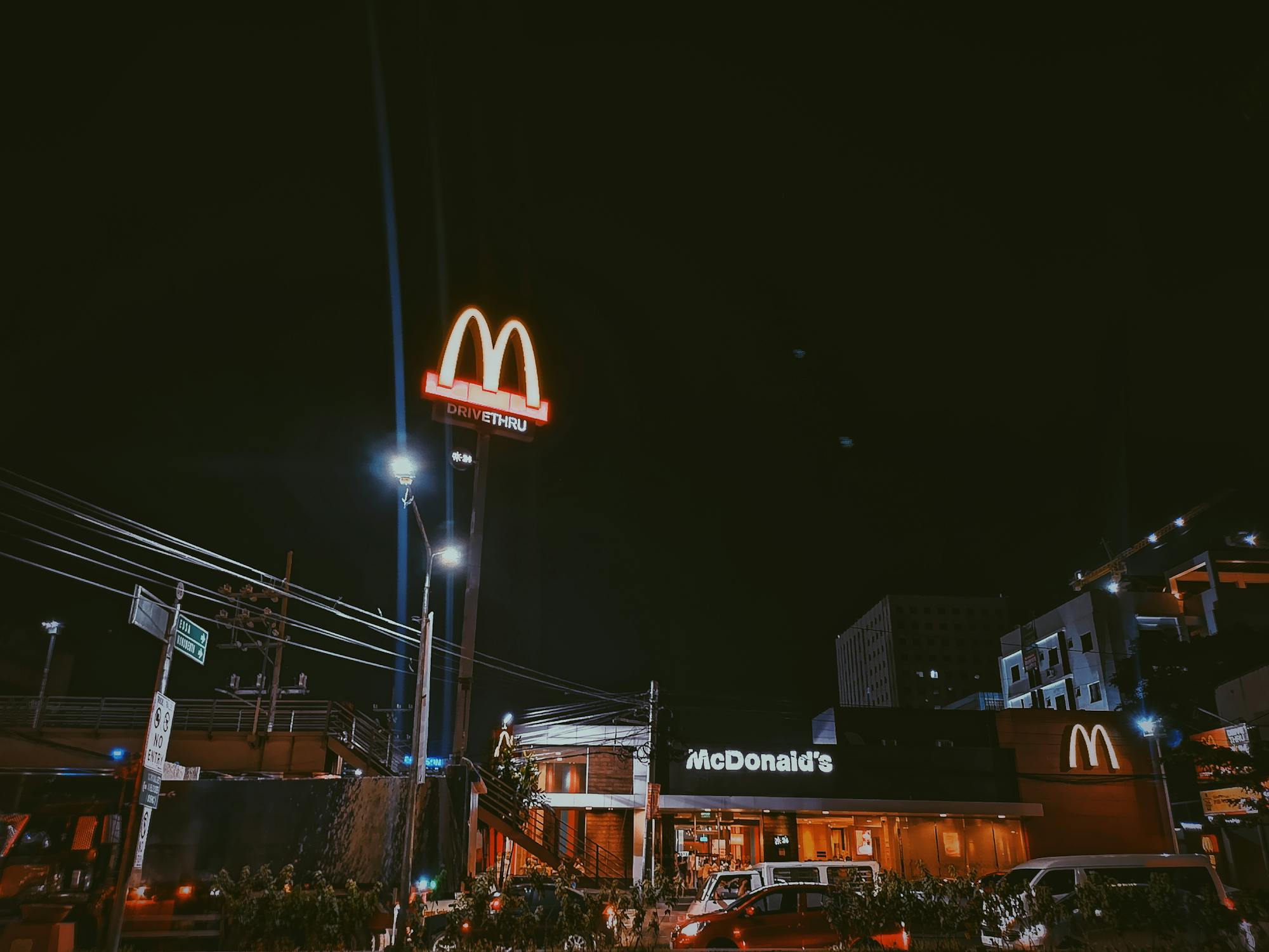 McDonalds Photo by Mikechie Esparagoza from Pexels: https://www.pexels.com/photo/mcdonald-store-at-nigh-time-1656225/