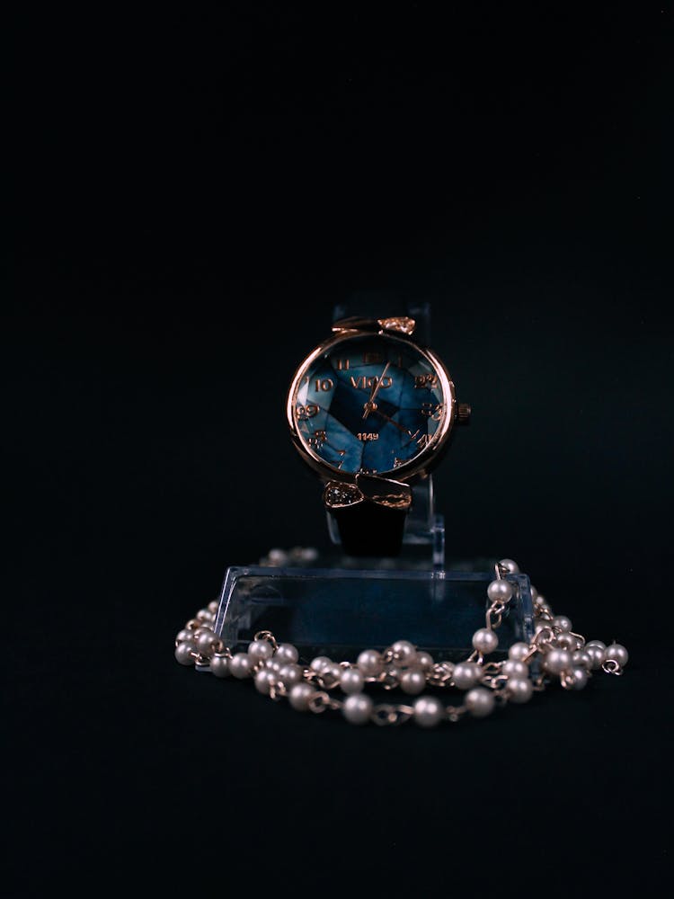 Luxury Wristwatch And Pearls