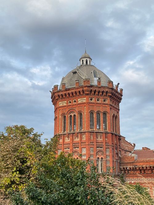 Free Vertical shot of the famous red-brick Phanar Greek Orthodox College, Istanbul. Stock Photo