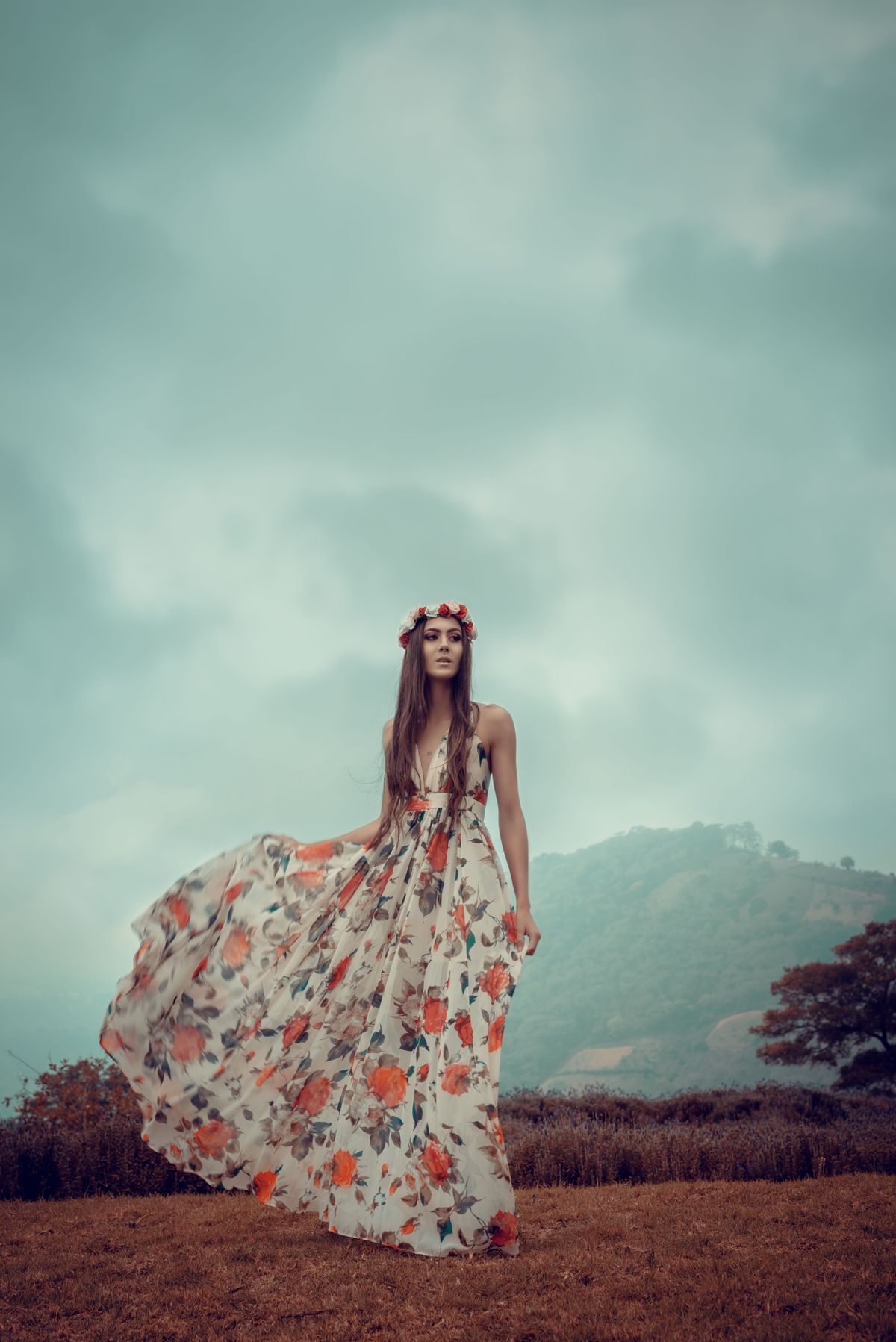 A woman wearing a summer dress — the chic boho closer
