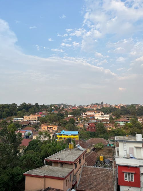 Panoramic View of Houses in a Tropical Area 