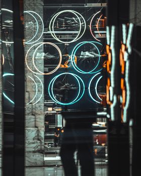 Futuristisches Abstrakt & Muster – Strahlendes Cyberpunk-Motiv