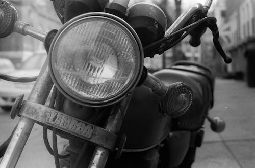 Headlight of Vintage Motorbike