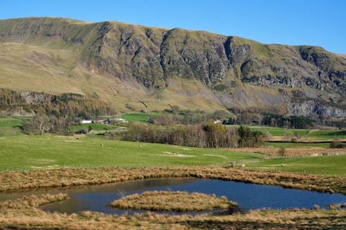 A Pond in the Valley in Mountains 