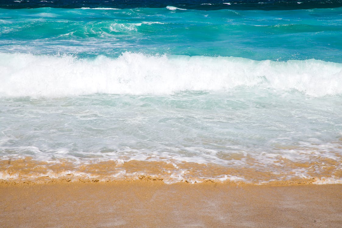 Orilla Del Mar Y Agua De Mar Verde