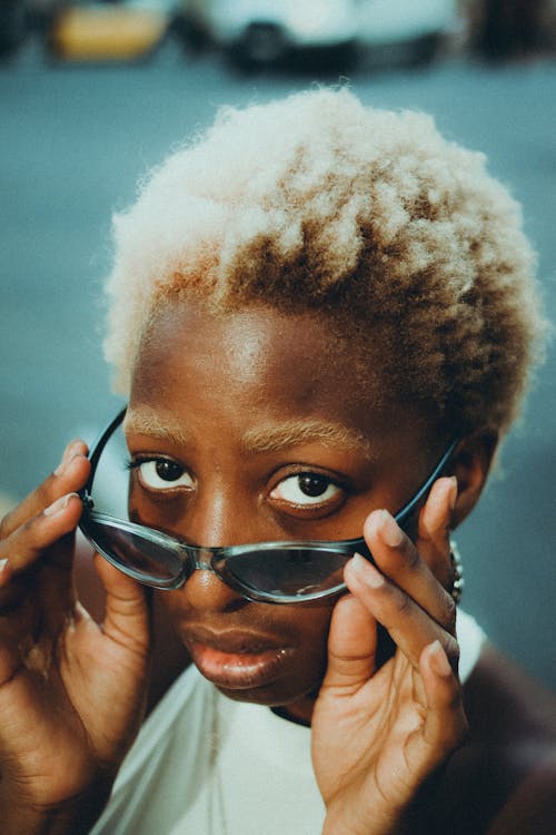 Woman Posing in Sunglasses