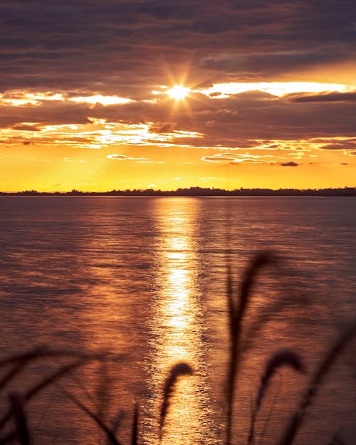 คลังภาพถ่ายฟรี ของ ตะวันลับฟ้า, ทะเลสาป, พระอาทิตย์ขึ้น