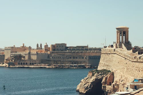 Walls on Sea Coast in Valletta