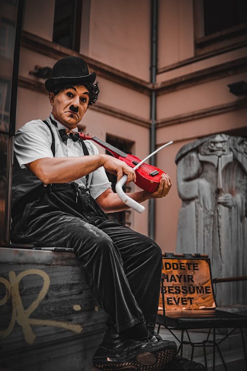 Man in Charlie Chaplin Costume