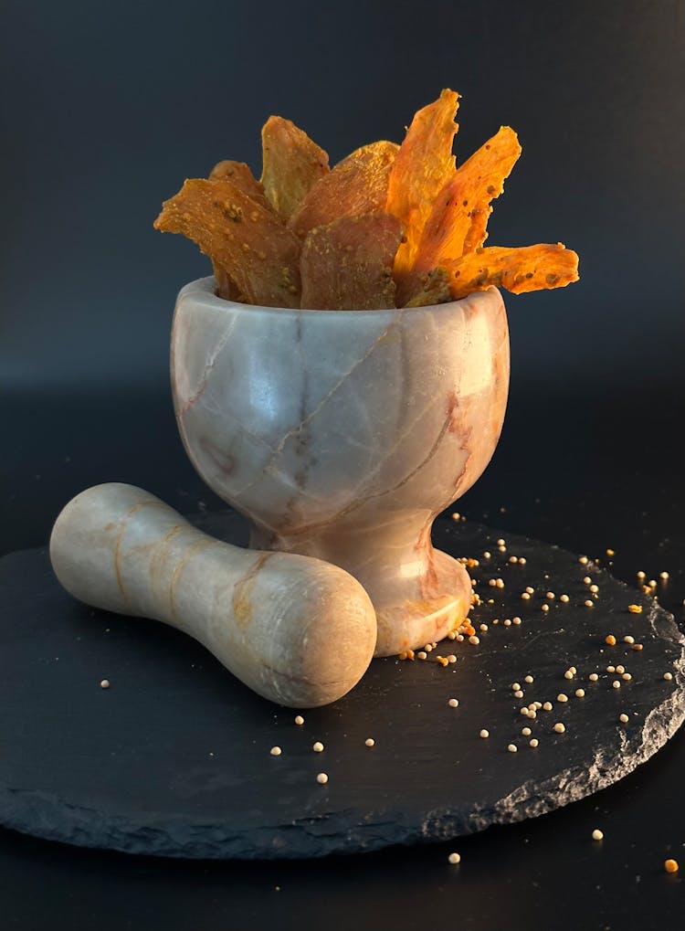 Fries In Decorative Bowl