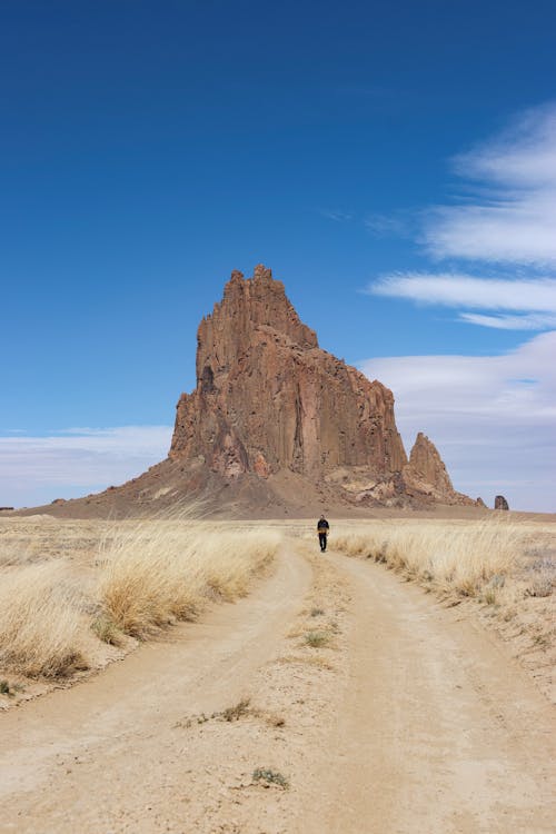 Rock Formation Seen from Dirt Road