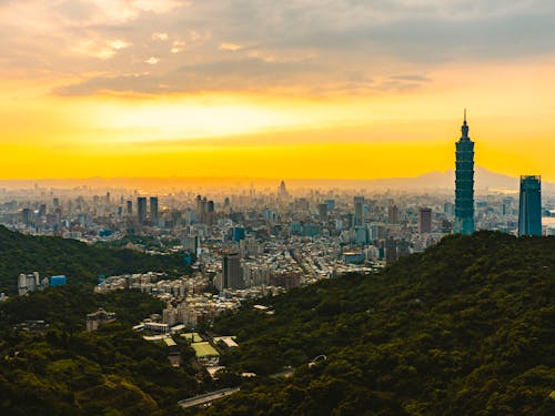 Sunset over Taipei