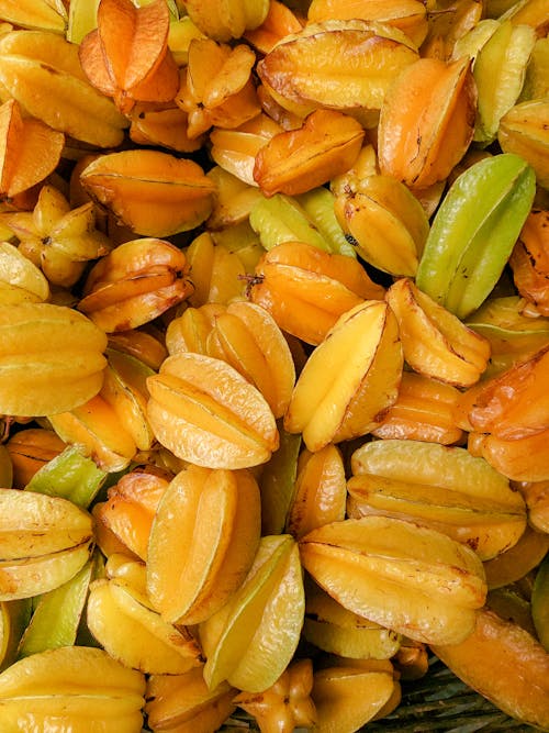 คลังภาพถ่ายฟรี ของ carambolas, starfruits, กอง