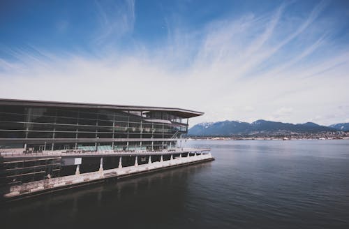 White Architectural Structure on Body of Water