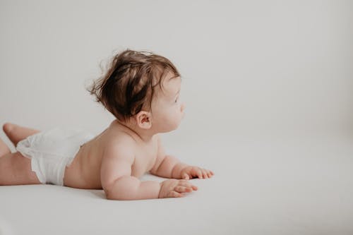 Free Baby in Diaper Stock Photo