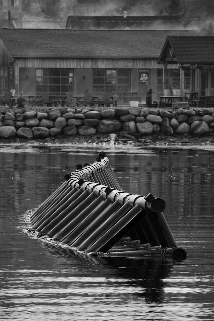 Breakwater In The Middle Of Bay