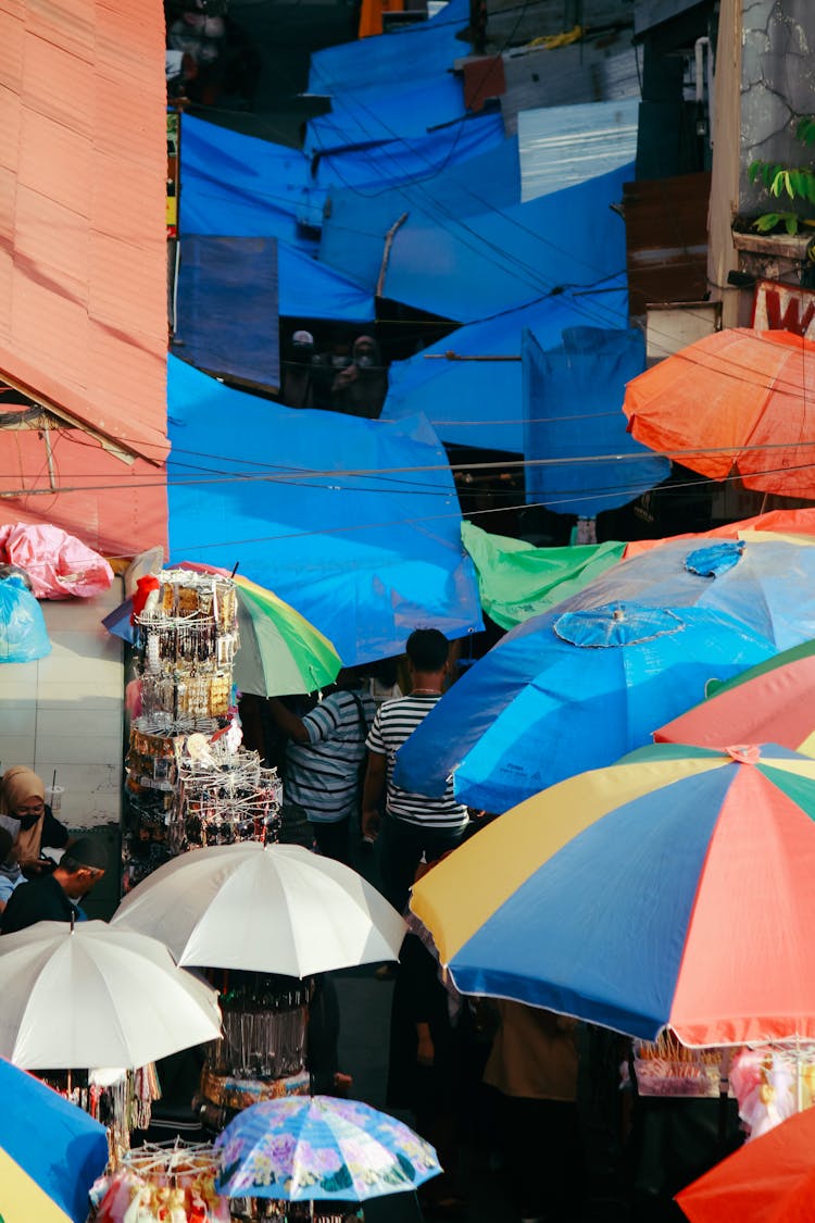 Photo Of A Busy Shopping Street