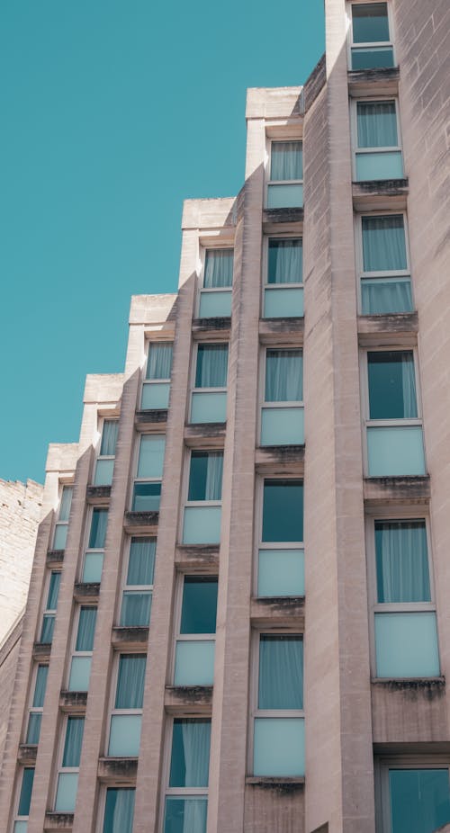 Facade of a Modern Residential Building in City 