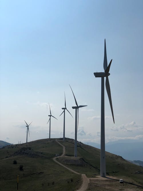 Wind Turbines in Mountains 