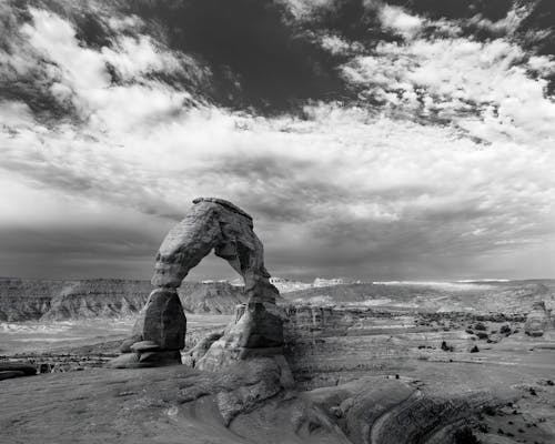 Kostnadsfri bild av arches nationalpark, känslig båge, karg