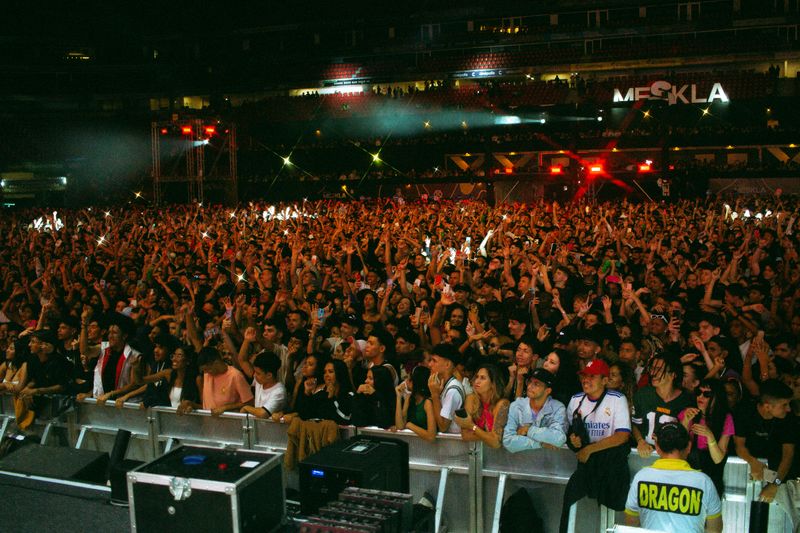 A packed theater of 1,000 people, representing 1,000 YouTube subscribers