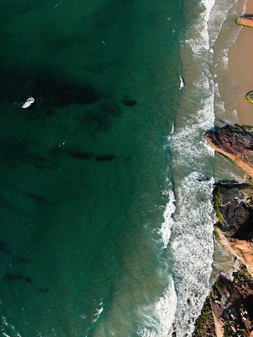 Imagine de stoc gratuită din coastă, fotografie cu drona, fotografiere verticală