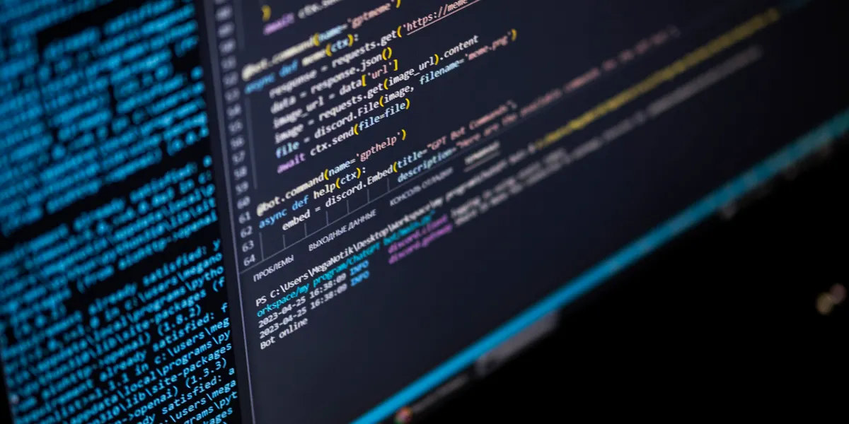 A developer reviewing source code on screen, representing the plugin maintenance work WP Guardian automates for busy owners and agencies