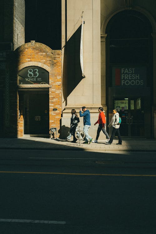 Sunlight on a Building by the Street in City 