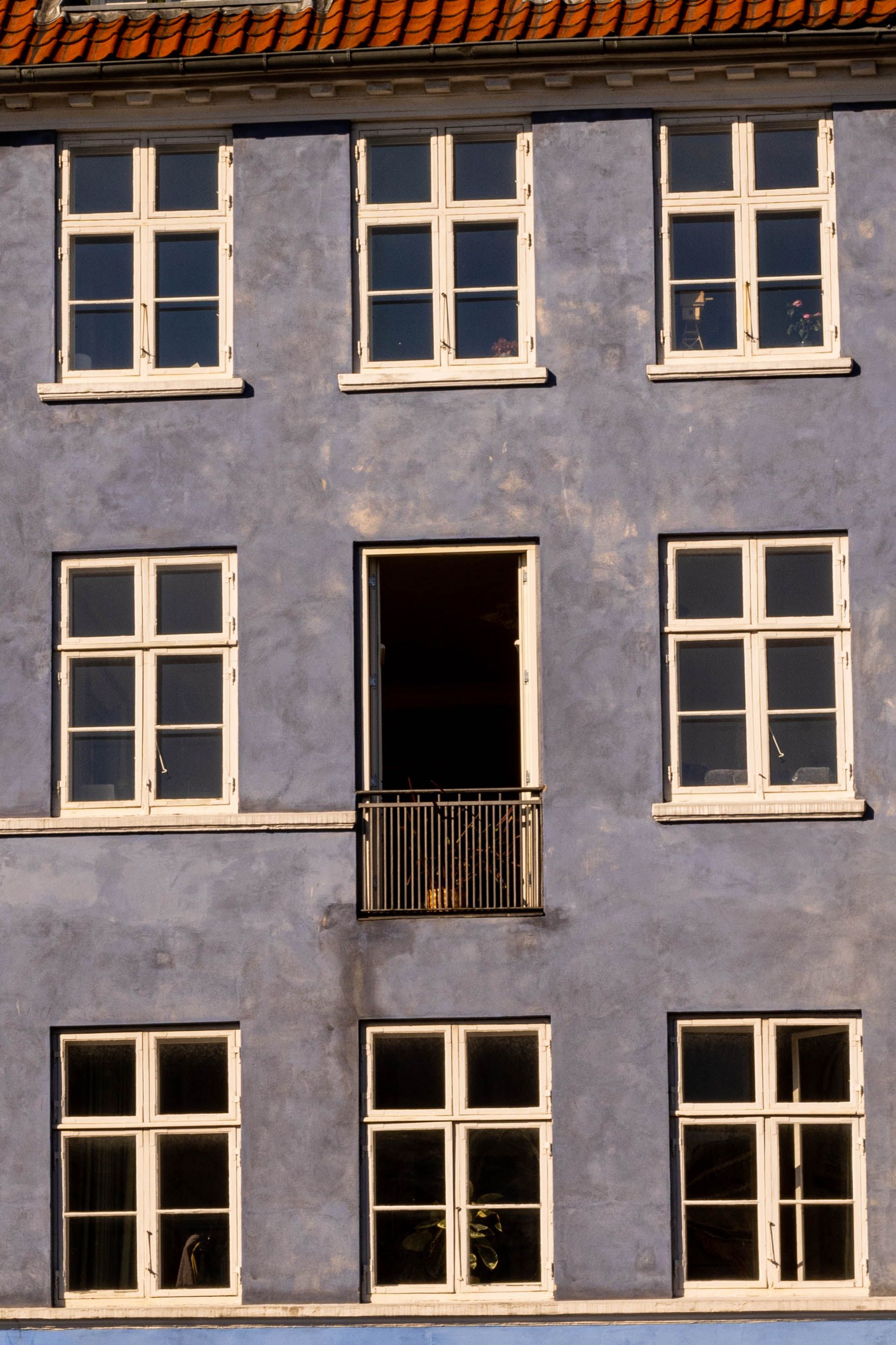Picture of Photograph of a Blue and Green Building with Windows · Free Stock Photo