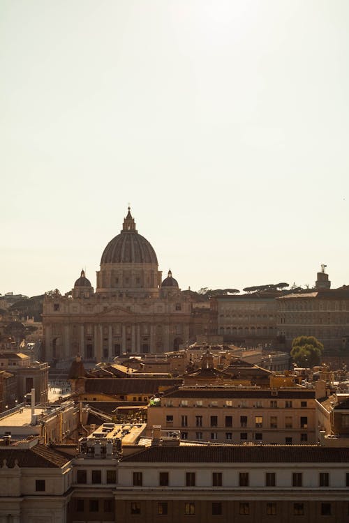 Бесплатное стоковое фото с базилика святого петра, ватикан, вертикальный выстрел