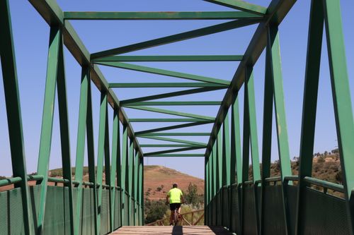 Free stock photo of bicycle, bridge, field Stock Photo
