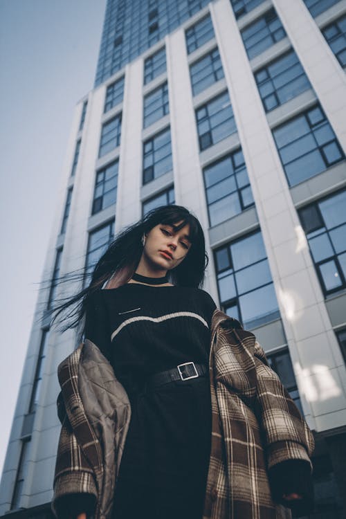 A Portrait of a Young Woman on the Street