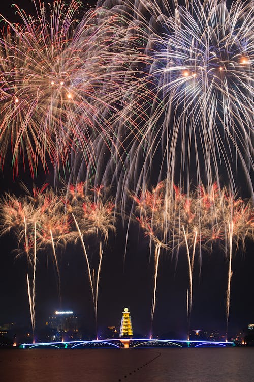 Základová fotografie zdarma na téma festival, noc, ohňostroje