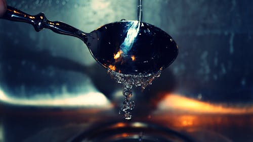 Free stock photo of clear water, spoon