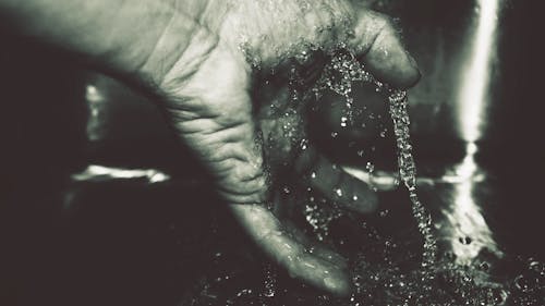 Human Hand With Water