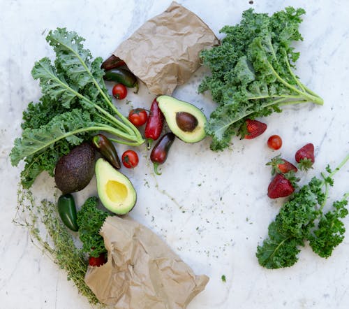 Free Flat-lay Photo of Fruits and Vegetables Stock Photo