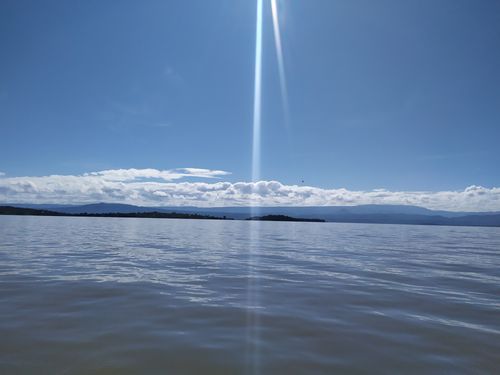 Free Ray of Sun on Lake Baringo Stock Photo