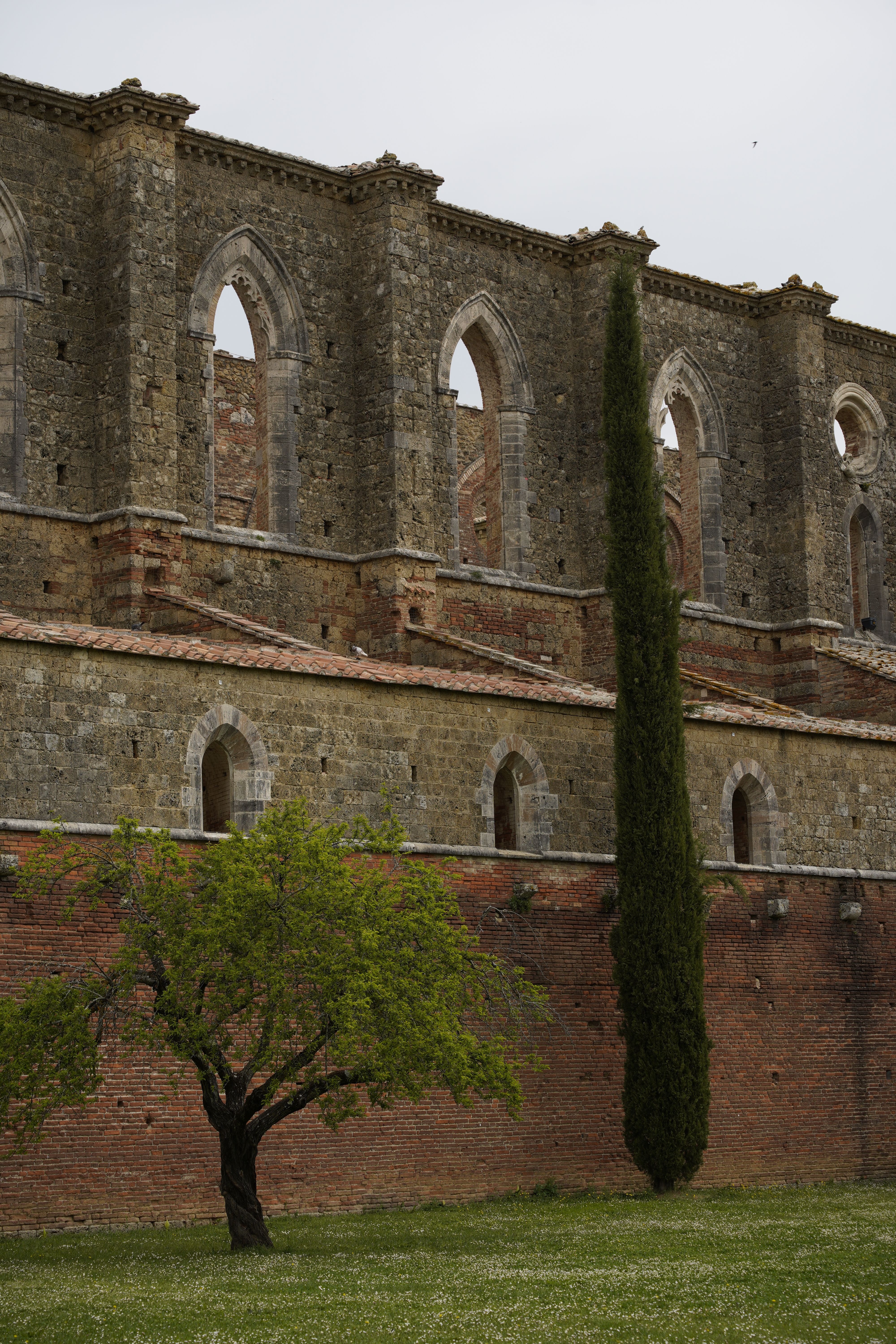 Fotomural Explora la serena belleza de las ruinas góticas de la Abadía de San Galgano en Toscana, Italia.