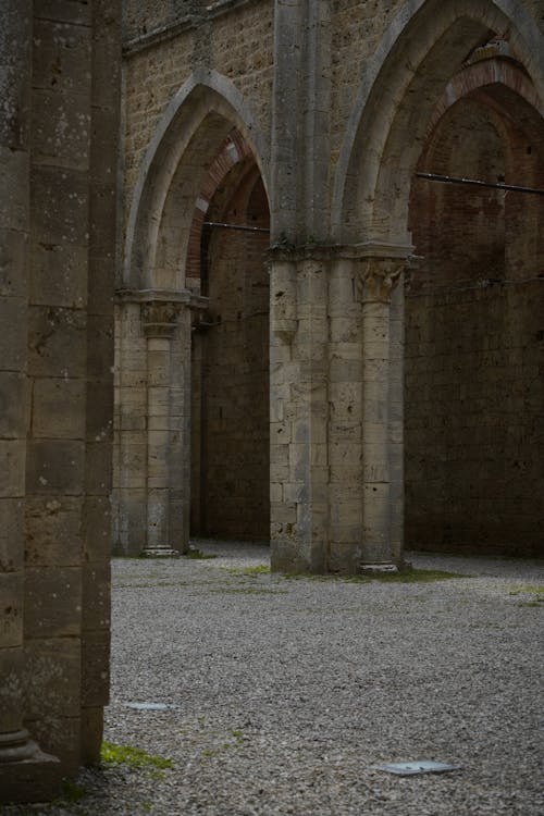 Foto profissional grátis de abandonado, arcadas, arquitetura gótica