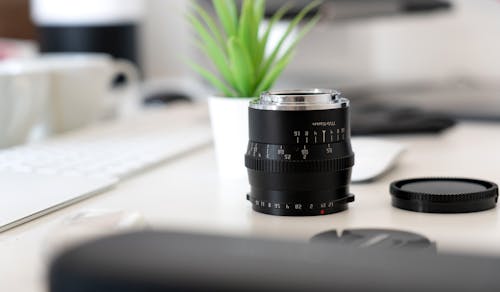 Lens on a Desk 