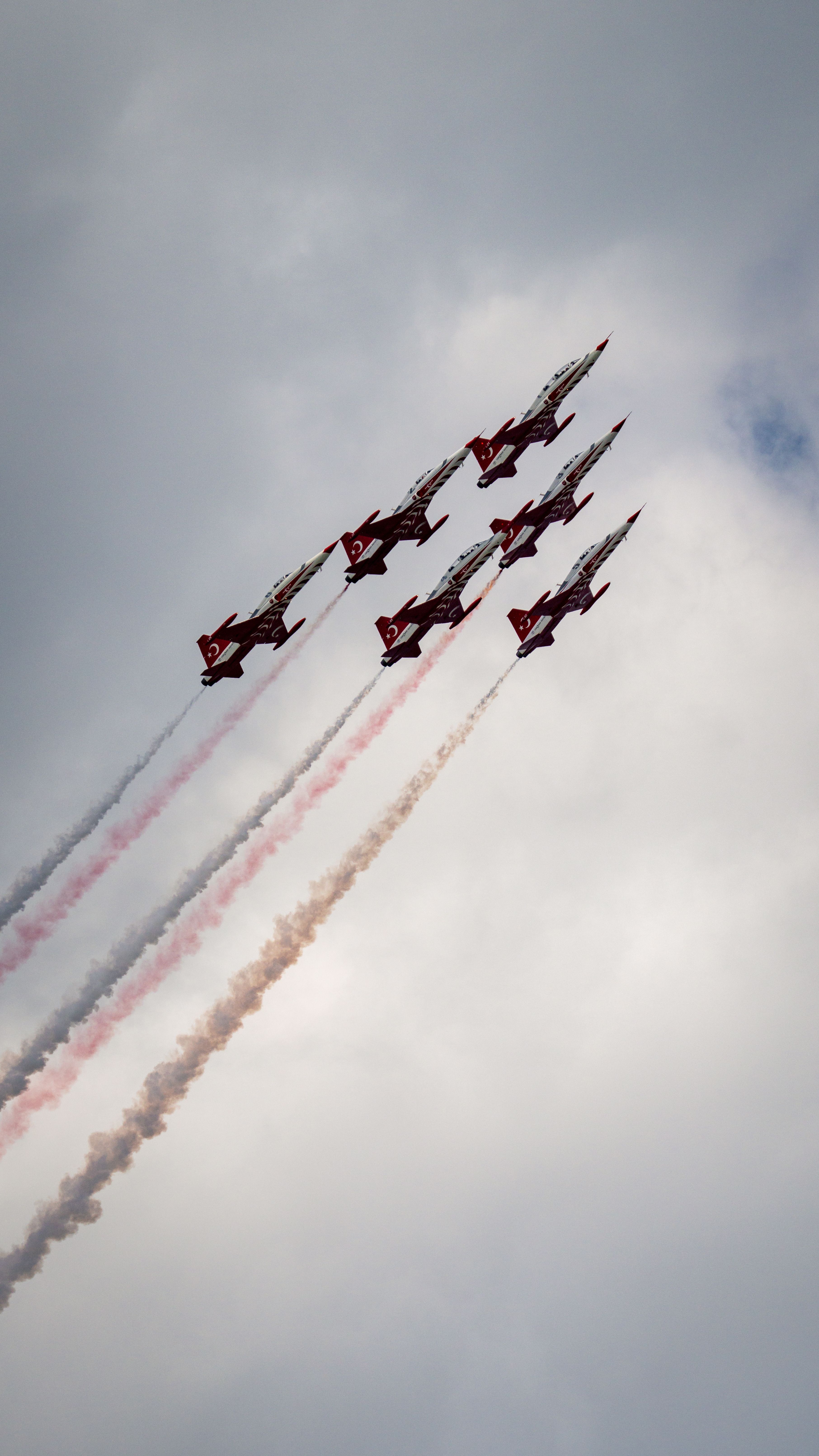 Turkish Airplanes Performing an Air Show · Free Stock Photo