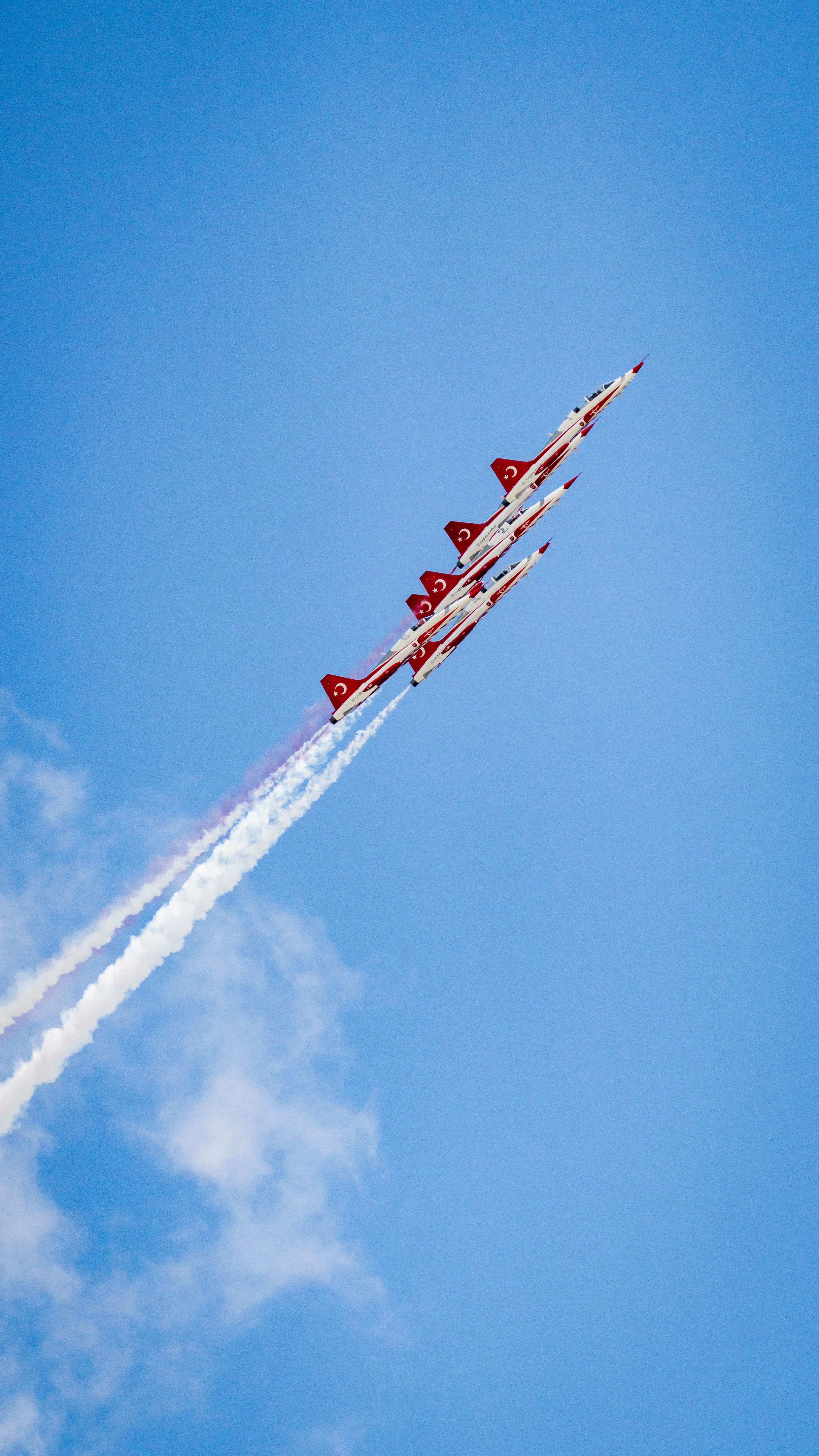 Turkish Airplanes Performing an Air Show · Free Stock Photo