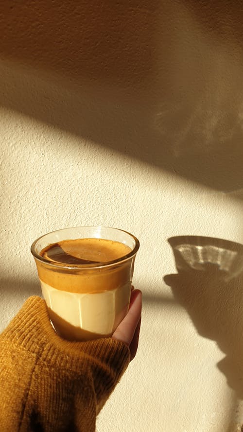 Woman Hand Holding Coffee Glass