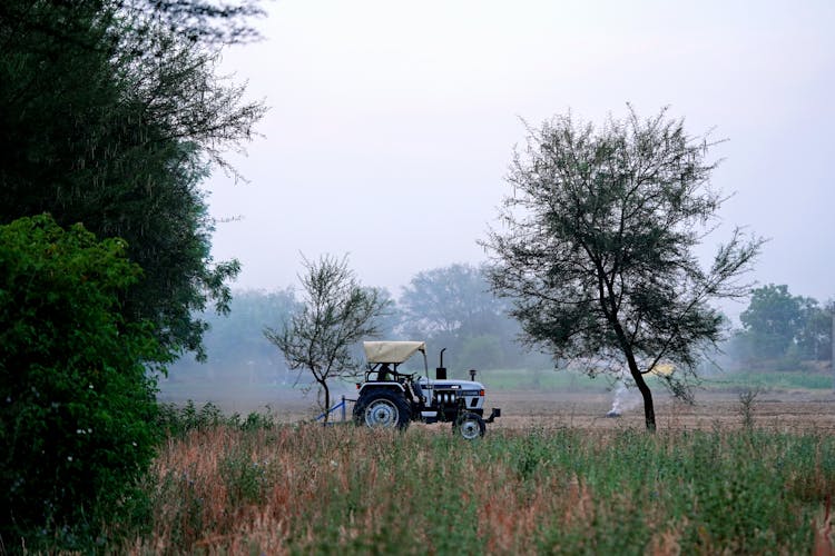 Tractor On A Field 