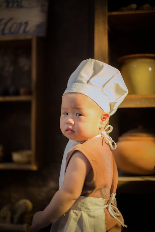 A Baby in a Chef Costume 