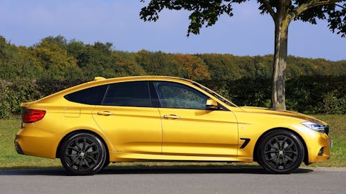 Yellow BMW 3 Series GT