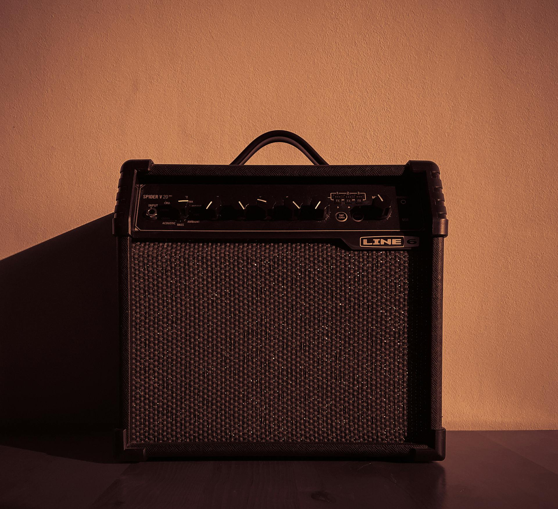 Amplifier Standing by the Wall